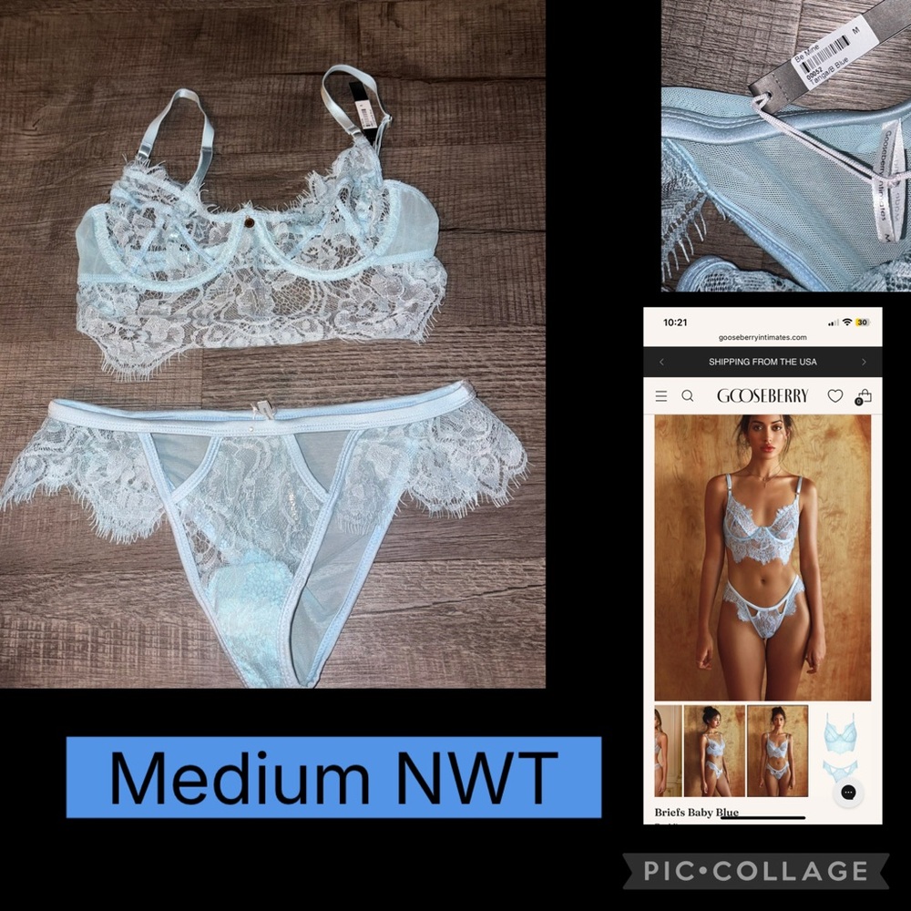 Gooseberry NWT panties & bra size medium